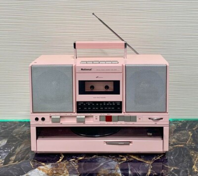 National SG-500 ピンク オーディオシステム Panasonic SG-J500 Pink Stereo System Turntable Cassette