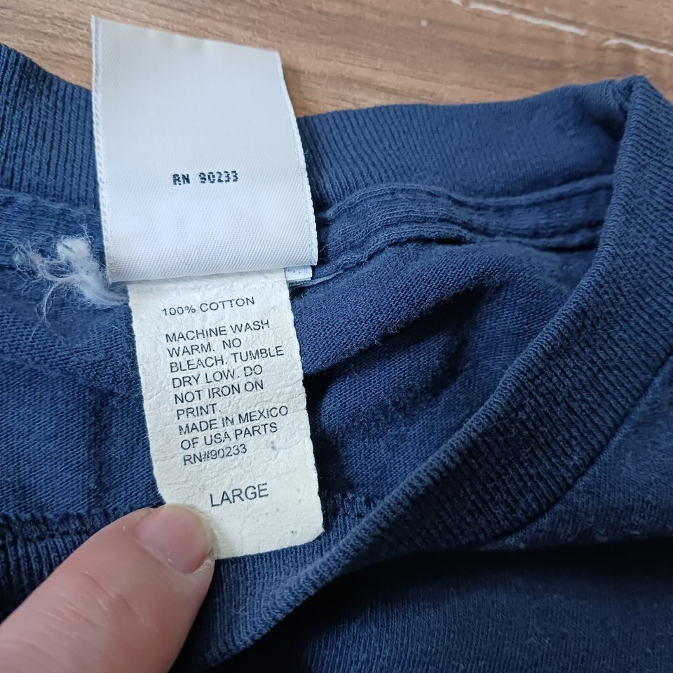 Vintage To The Edge Tuff Guy Graphic T Shirt Tee Y2k Small Blue Funny 2