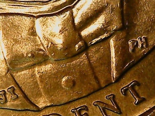 Doubling - Die Chip in $1 Presidential Dollar Martin Van Buren 2008-P - Picture 6 of 12