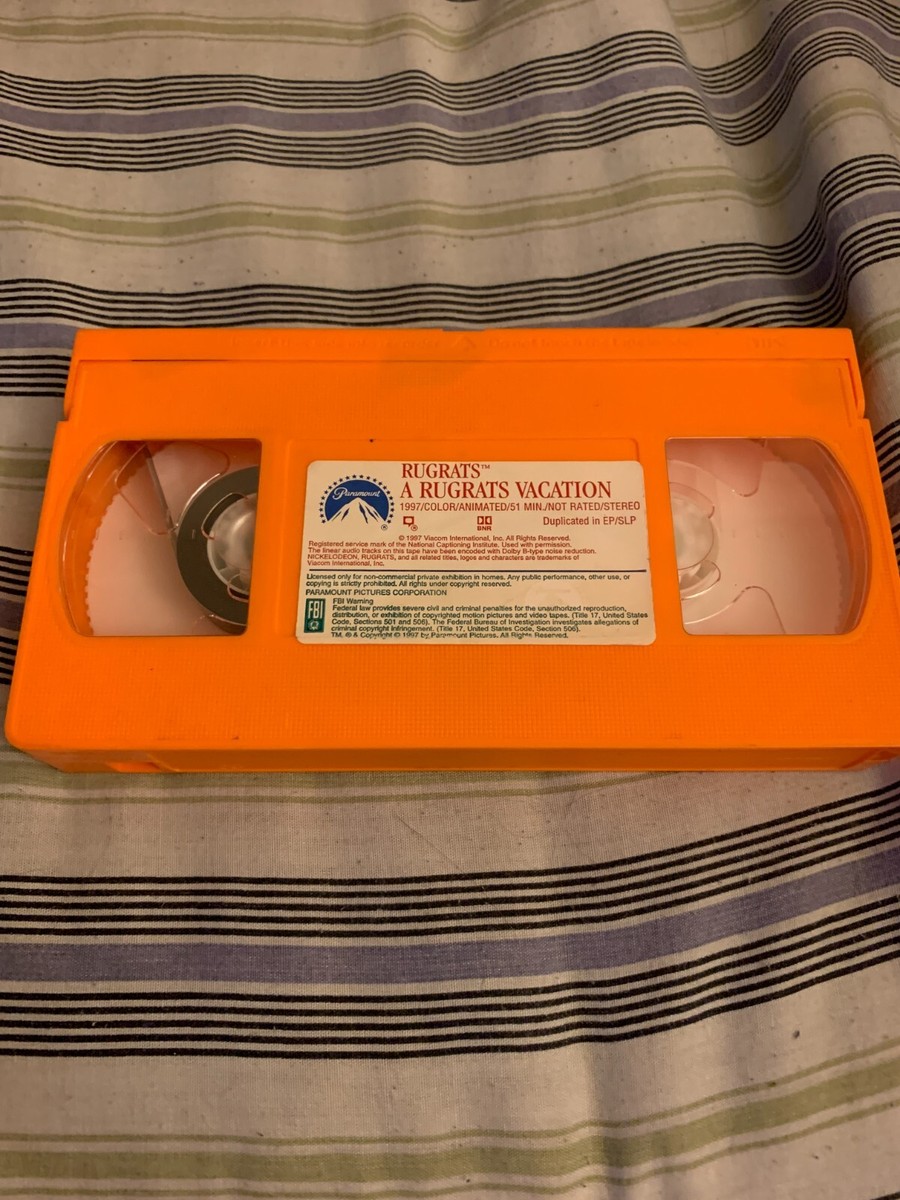 Rugrats- A Rugrats Vacation VHS Orange Tape Only 1997 | eBay