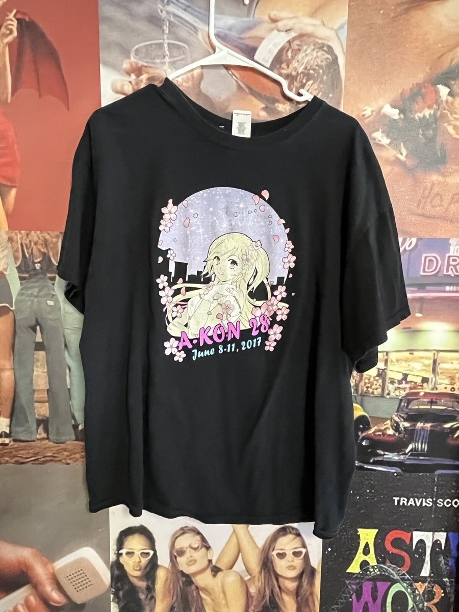 Vintage Y2K 2000s Anime a-Kon 28 tshirt size xl Anime Girl | eBay