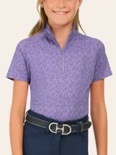R.J. Classics Girls Lucy Junior Short Sleeve Shirt - Purple Paddock Play