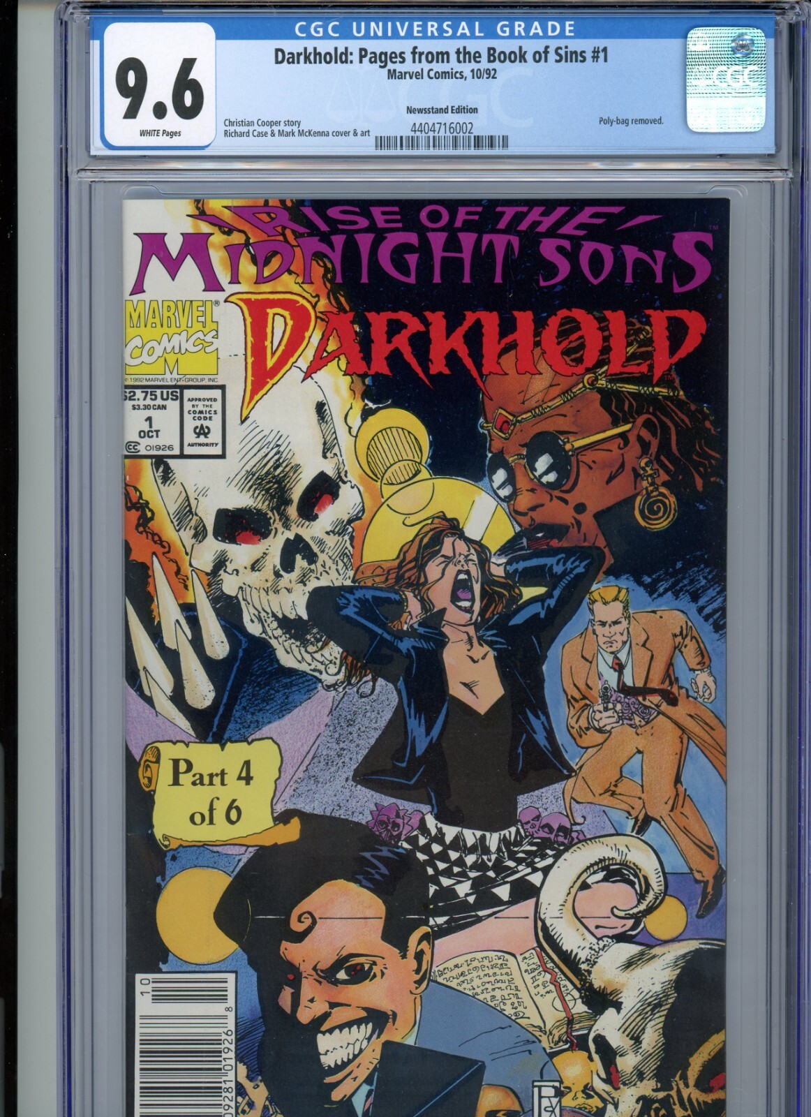 Darkhold: Pages from the Book of Sins #1 (1992) Marvel CGC 9.6 White Newsstand