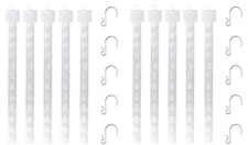 10 pack Retail Clip Hanging Merchandise 12 Tab Plastic Display Strip + 10 S-Hook