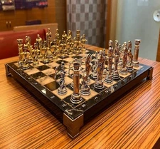 Chess Set Handmade Mythology Wooden Board | Collector’s Gift | Decorative  Piece