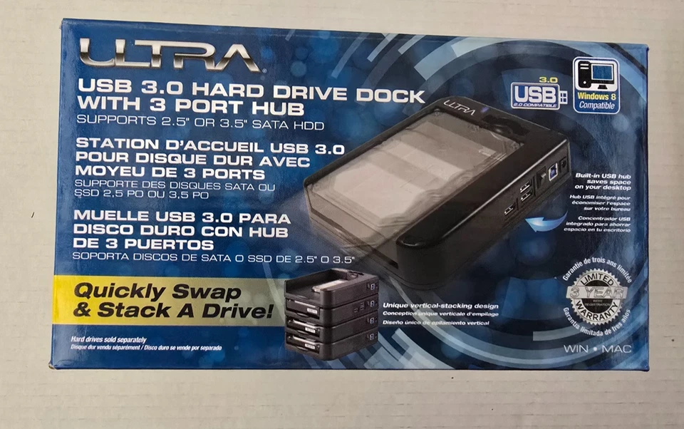 ULTRA USB 3.0 HardDrive Dock station with 3 USB Ports - Image 2 of 4