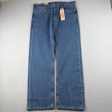 NWT Levi  s 505 Regular Fit Straight Leg Jeans Medium Wash Men  s 36x32