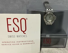 Vintage ESQ Swiss Women’s Watch Runs Needs New Band