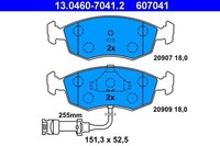ATE Bremsbelagsatz, Scheibenbremse 13.0460-7041.2 FüR Ford