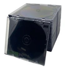 ULINE Black CD Jewel Case Standard Slimline Bulk Lot 25 Unused 7767