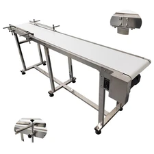 TECHTONGDA PU Conveyor Belt 6.88ft Length 7.87" Width Food Grade Conveyor