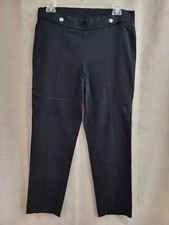Rafaella Women's Black Comfort Fit Slim Leg Ankle Length Pants Stretch Size 12