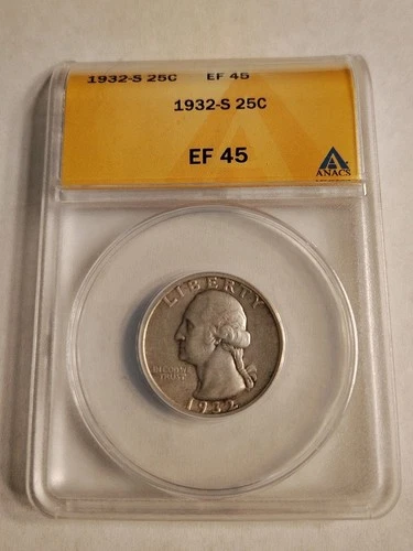 1932 S Washington Silver Quarter Extra Fine