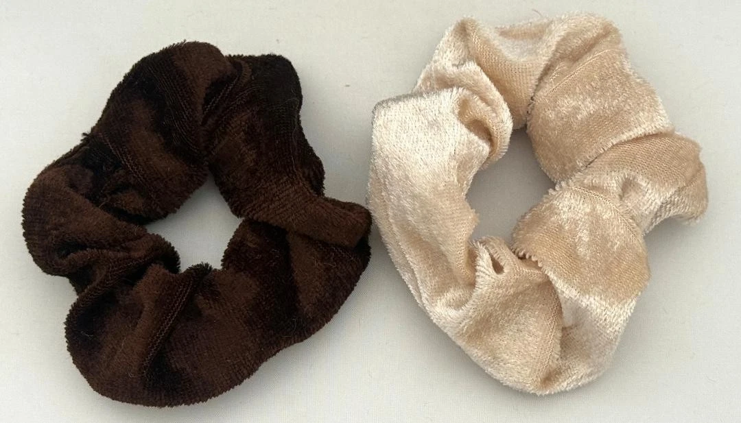 Brown Velvet Hair Scrunchies for Women for sale | eBay display picture 3