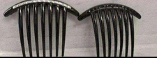 Evening Hair Combs 2pcs, Hairpins, Hair Accessories, Black/Silver Duty Paid or R