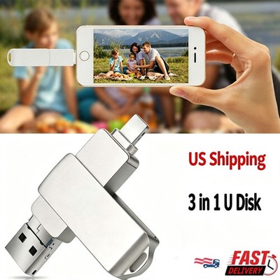 USB 3.0 Flash Drive 2TB Type C Memory Photo Stick for iPhone Android iPad NEW