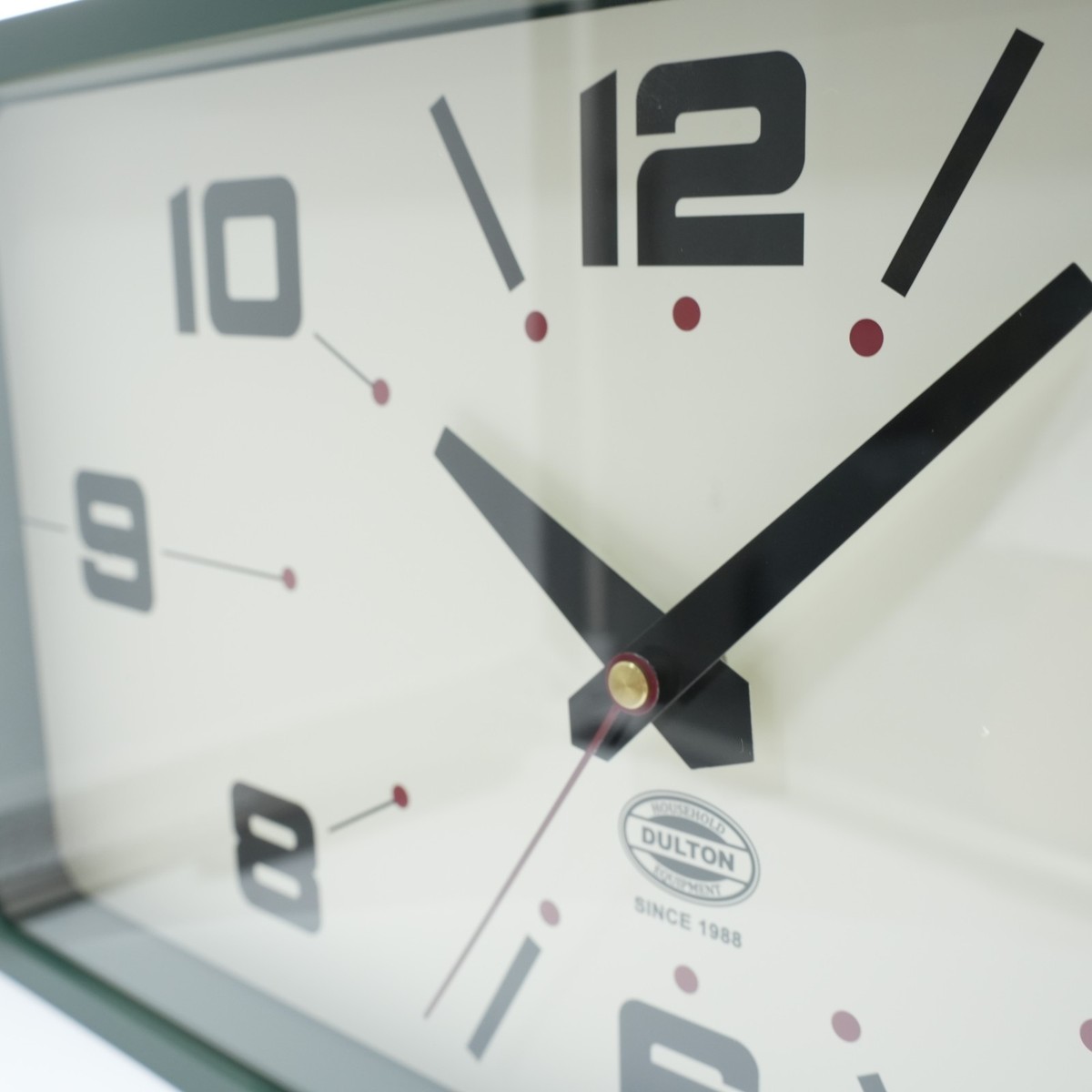 DULTON Double Face Wall Clock Rectangle Dark Green H21-0362DGN