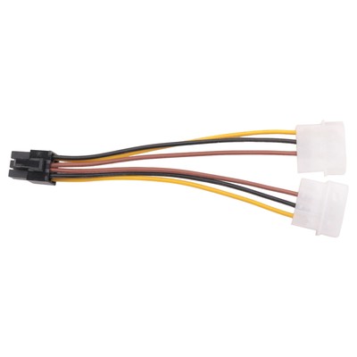 A Dualer 4-Pin  IDE Auf 6-Pin PCI-E Grafikkarten-Stromanschlusskabelad3701