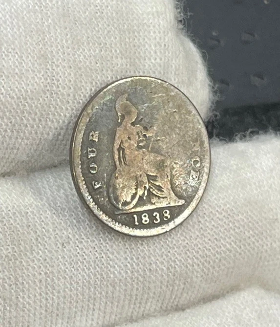 1838 Great Britain 4 Pence Silver Coin Low Grade - Image 3 of 4