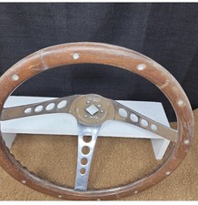 Vtg Superior Steering Wheel The 500 Performance 13.5 Wooden Wheel - Overspray Vtg Superior Steering Wheel The 500 Performance 13.5 Wooden Wheel - Overspray