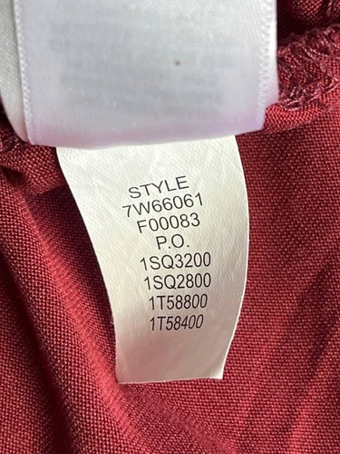 Lucky Brand Blouse Top Women's Size Large Maroon Long Sleeve V-Neck - Picture 11 of 13