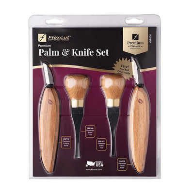 Flexcut KNP600 Premium Beginner Palm & Knife Set