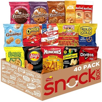 Ultimate Snack Care Package, Variety Assortment of Chips, Cookies, Crackers &