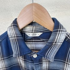 3Sixteen Anniversary Indigo Flannel Button-Up Shirt Men's Long Sleeve Size L