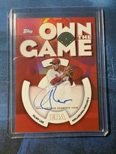 2023 Topps Own The Game Cliff Lee Red Foil Auto 08/10