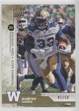 2018 Upper Deck CFL Gold 1/50 Andrew Harris #25 2b2