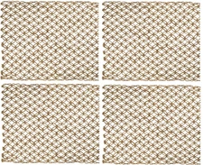 Macrame Mocha Design Natural Abaca Fibers Kitchen or Dining Placemats Set of 4