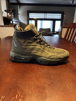 中古品AIR MAX 95 SNEAKERBOOT Nike Air Max 95 Sneakerboot Olive Green Mens Size [13] Mid Top