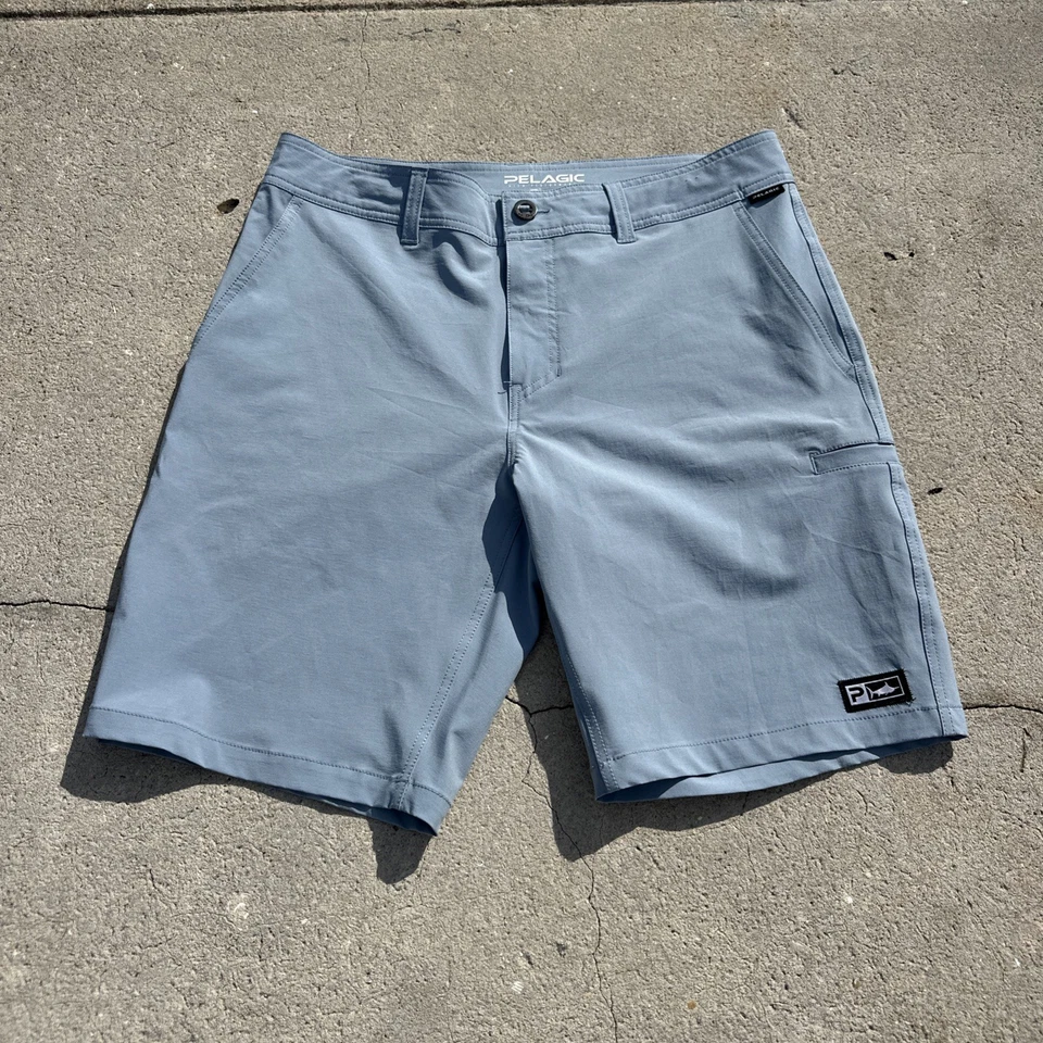 Pantalones Cortos de Pesca Híbridos en Mar Profundo Alto Rendimiento Pelagic Para Hombre Talla 34 Azul Claro Foto 2 de 4