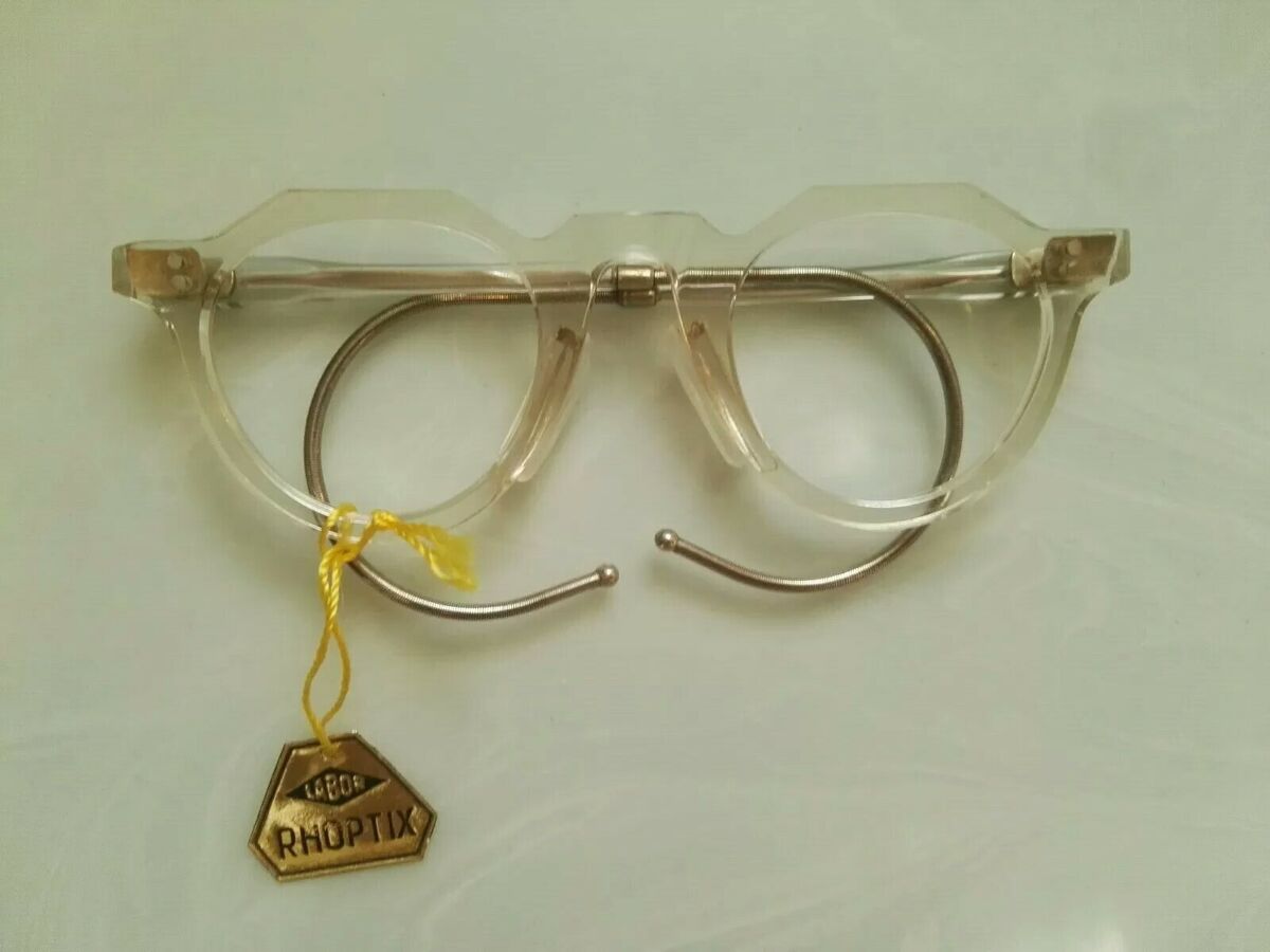 Vintage Crown Panto 1950 French Eye Glasses Crystal Clear Vintage Crown Panto 1950 French Eye Glasses Crystal Clear