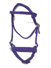 Horse Bitless Bridle Purple