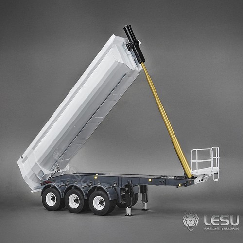Metal LESU 3Axles 1:14 Hydraulic Dump Trailer for RC Tractor Truck Car 1851 3363 - Picture 8 of 12