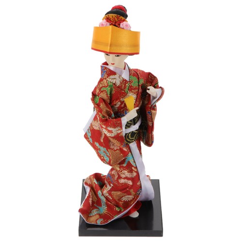 Bambola Kimono Giapponese Miniatura Decorazione Artigianale Bambino - Foto 7 di 12