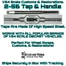 2-56 Tap & Handle For 1/64 Scale Customs Restorations Hot Wheel & Other