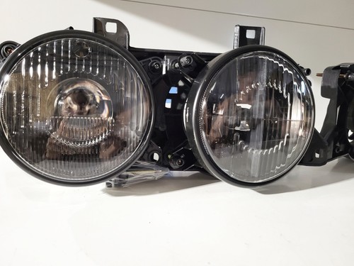 BMW E34 Twin Headlight Set Black Classic 63121379185 63121379186 - Picture 2 of 14