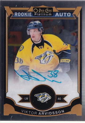 2015-16 O-Pee-Chee Platinum #185 Viktor Arvidsson AUTO RC
