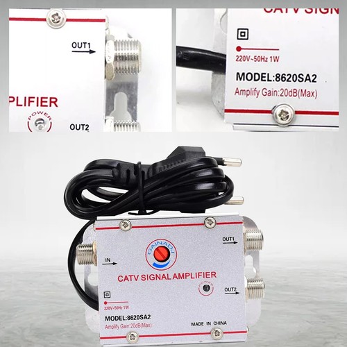 CATV TV Antenna Signal Amplifier Booster Splitter For Digital TV Input 2-Outpzn - Picture 3 of 12