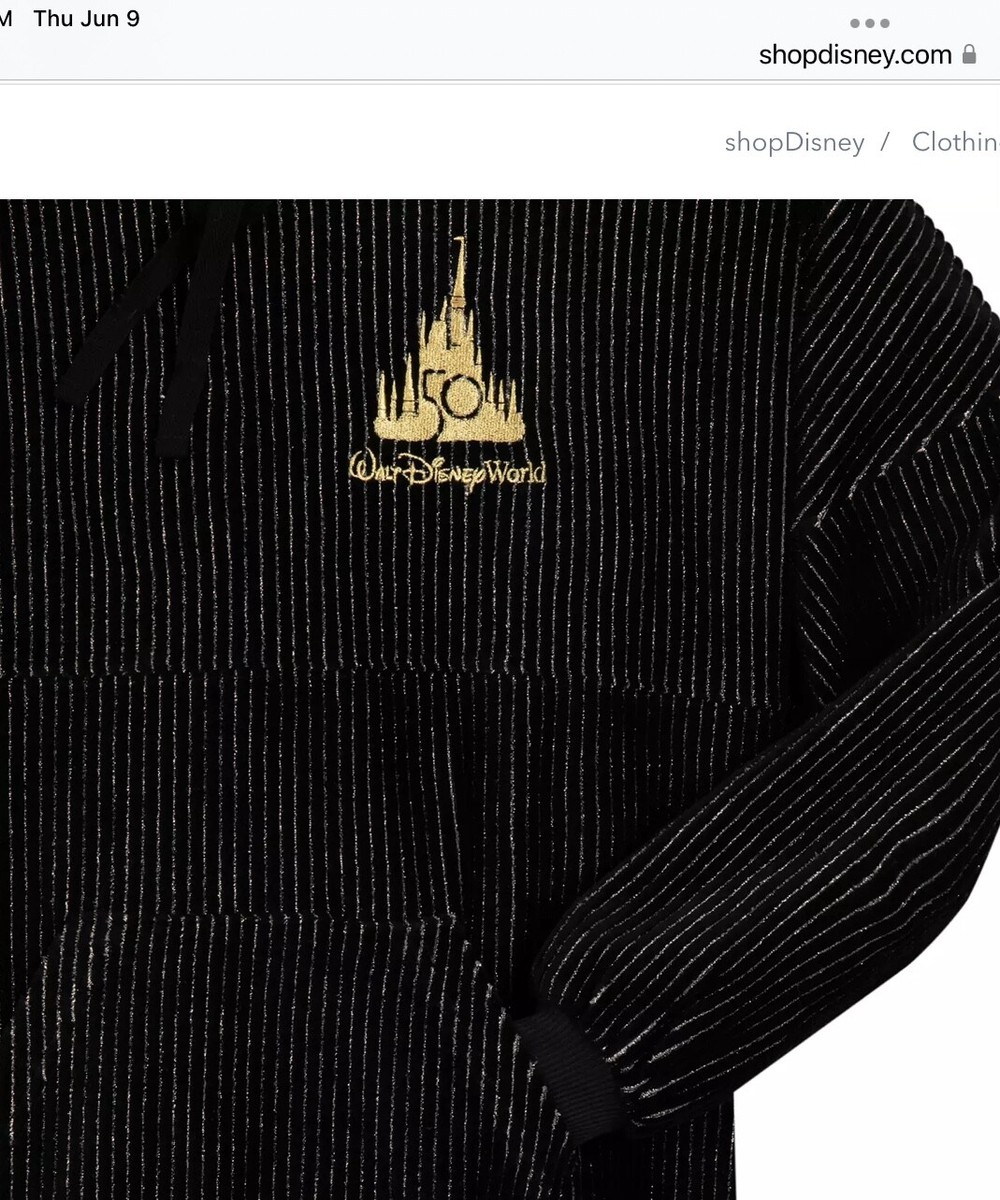 WDW 50th スピリットジャージ　パーカー Disney Park Large 50th Anniversary Spirit Jersey Black Gold