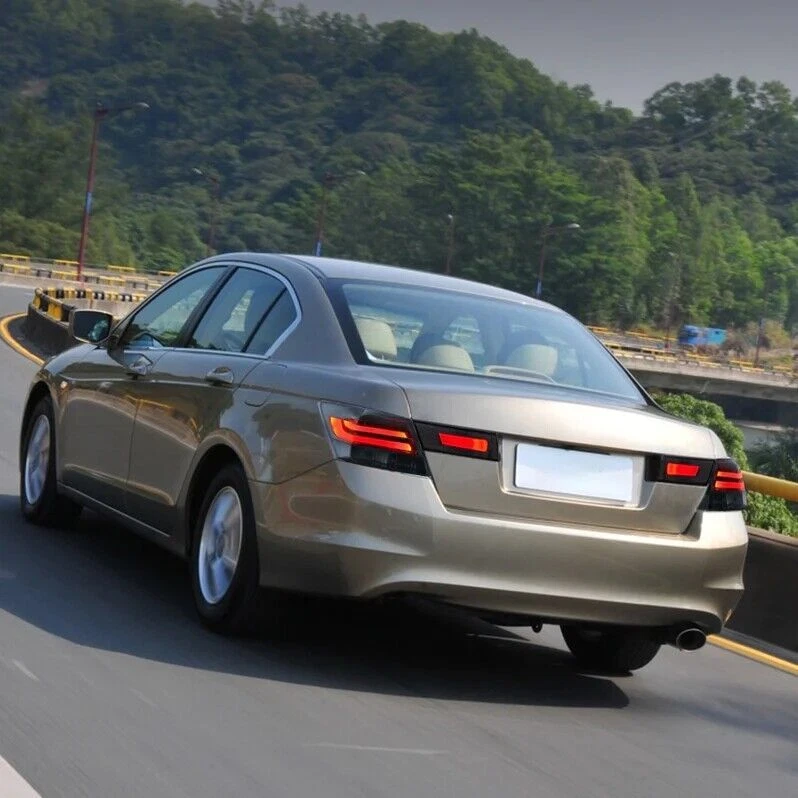 Luzes traseiras fumê LED DRL 2008-2012 halogênio seta ajuste Honda Accord Sedan - Imagem 3 de 4