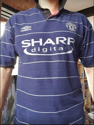 Manchester United Away Sharp Digital Rare Vintage Shirt 