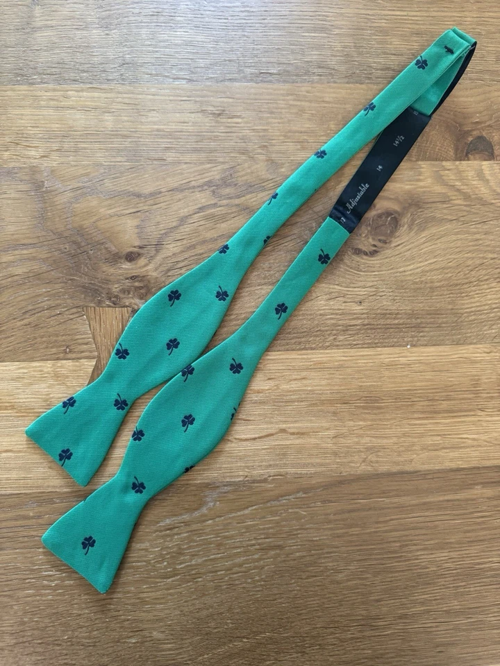 "Pajarita de trébol ajustable de 13"" a 16"" verde azul" Foto 4 de 4