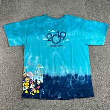 Dinsey 2019 Shirt Mens 2XL Blue Dip Dyed Wrap...