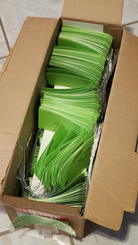 ULINE Pre-wired #5 Green Inspection Tags "Accepted" S-2421GPW ~ Open Box - Picture 2 of 3