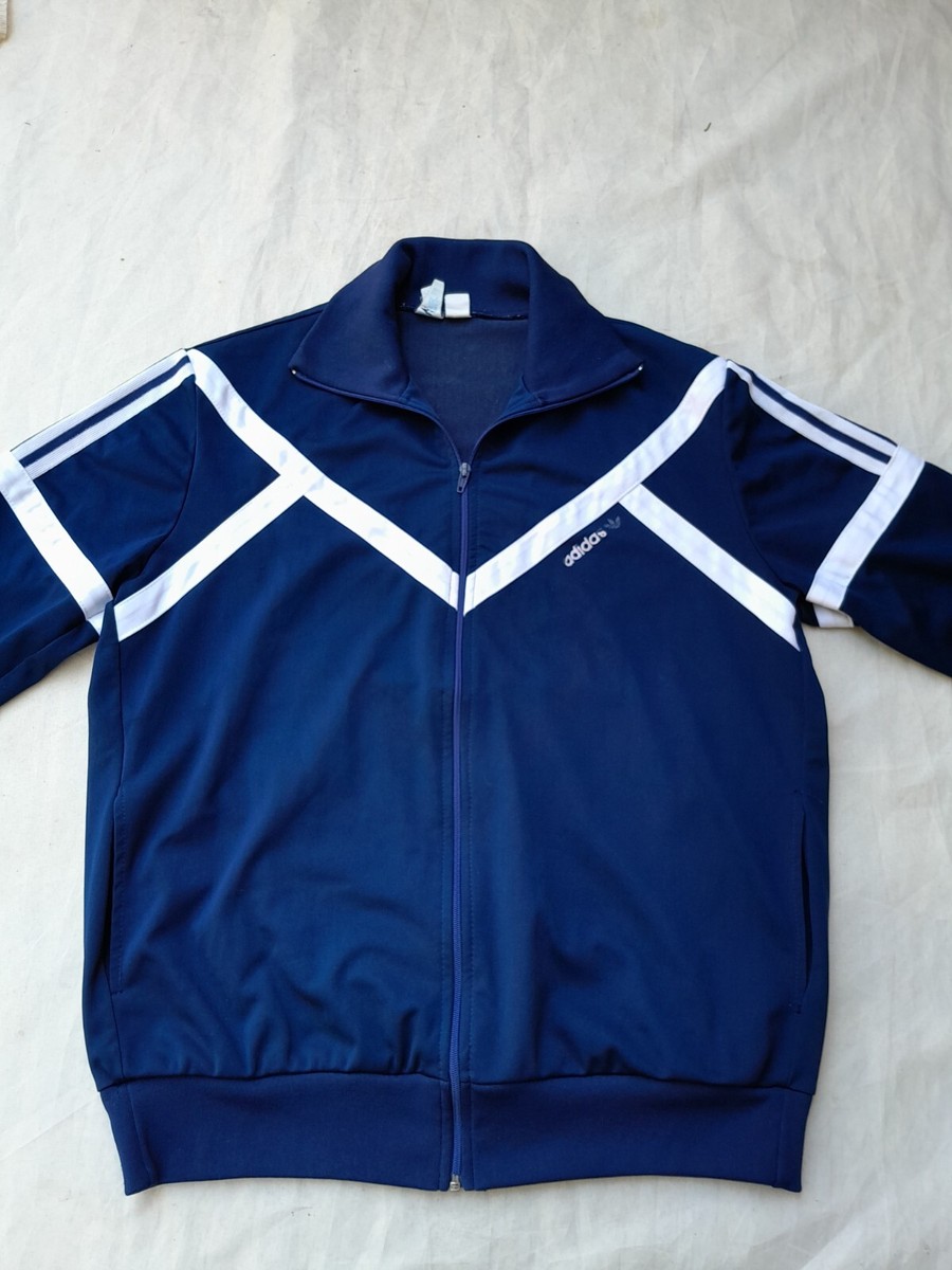 Vintage adidas Track Jacket Men's Medium Navy Blue White