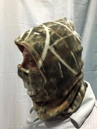 ZooFleece Shadow Grass Waterfowl Duck Camouflage Hunting Hood Balaclava Mask - Picture 8 of 9