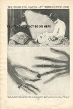 ROAD TO HEALTH MODERN METHODS ARTIFICIAL SUNLIGHT c 1930 ILLUSTRATION PRINT